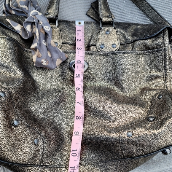 Coach Rhyder metallic brass/gold leather satchel - Picture 14 of 15